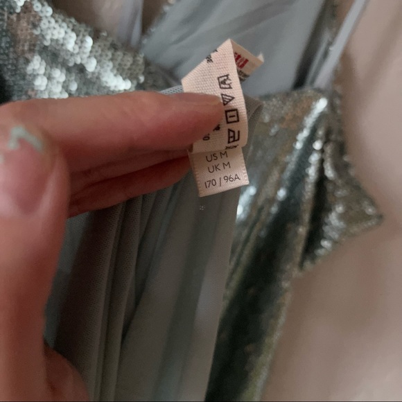 NEW Free People Double Take Sequin Dress Light Blue M - Picture 10 of 12